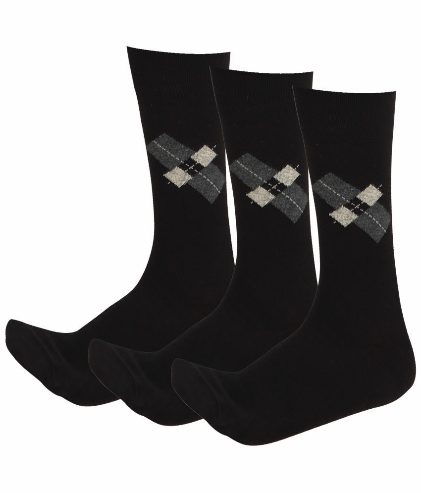     			Bodycare Cotton Blend Men's Printed Multicolor Mid Length Socks ( Pack of 3 )