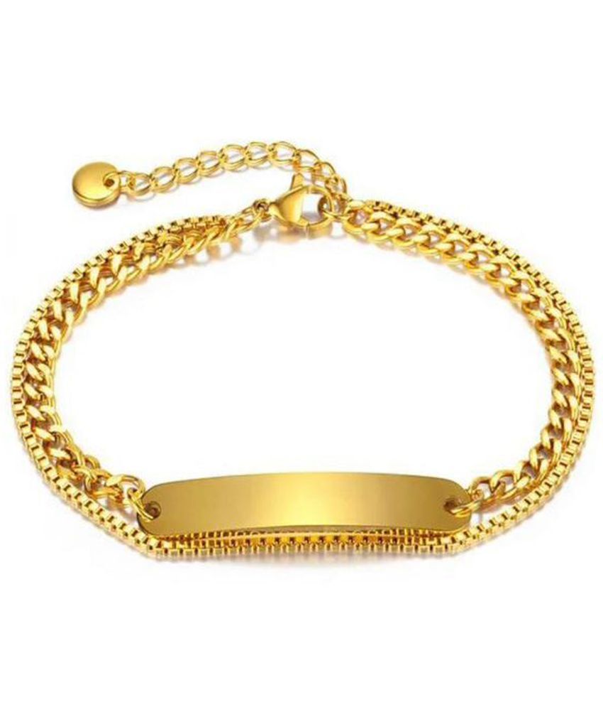     			FASHION FRILL Gold Bracelet ( Pack of 1 )