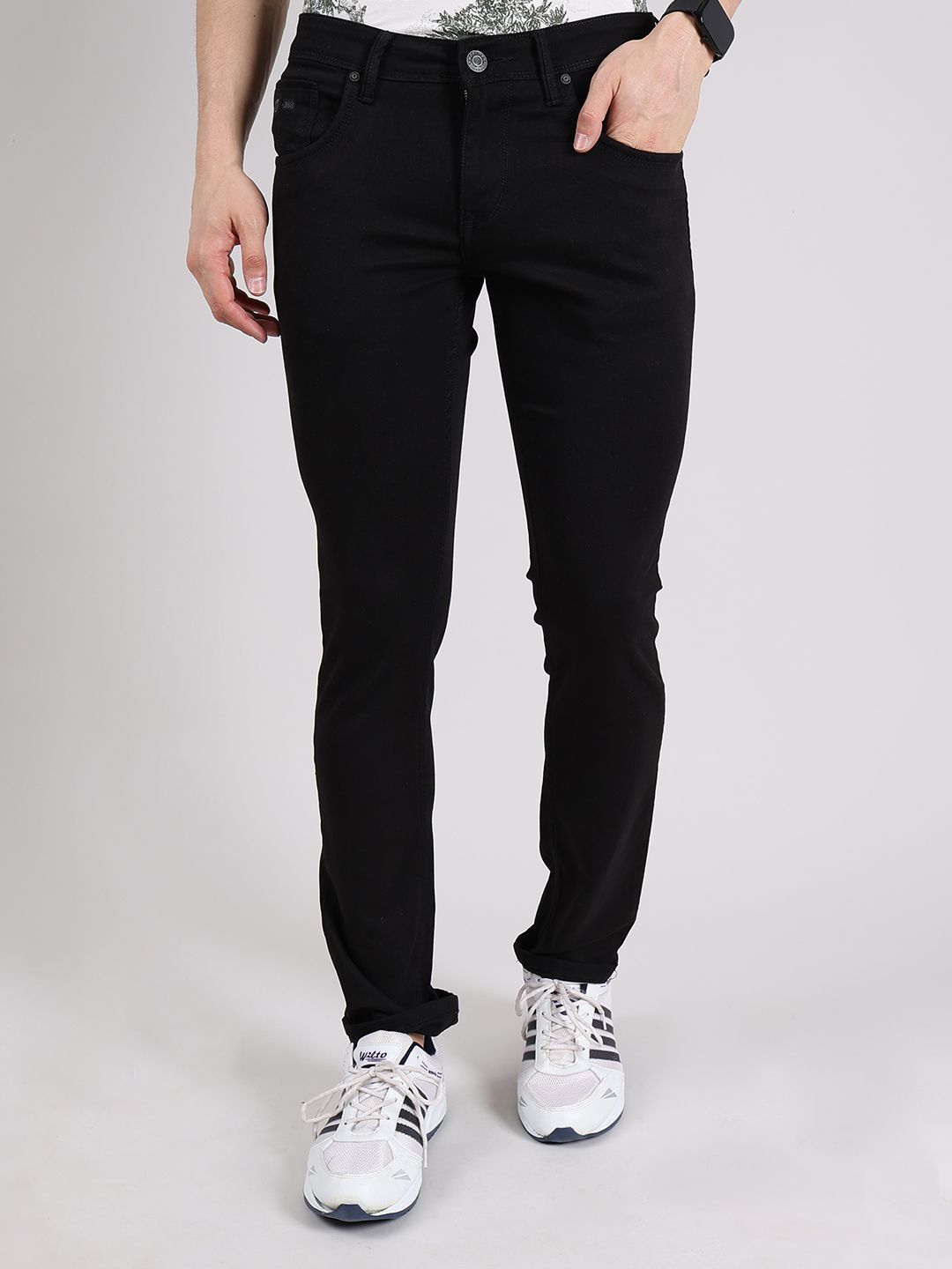     			Hoffmen Regular Fit Faded Men's Jeans - Black ( Pack of 1 )