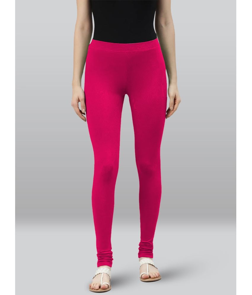     			LYRA - Fluorescent Pink Viscose Women's Leggings ( Pack of 1 )