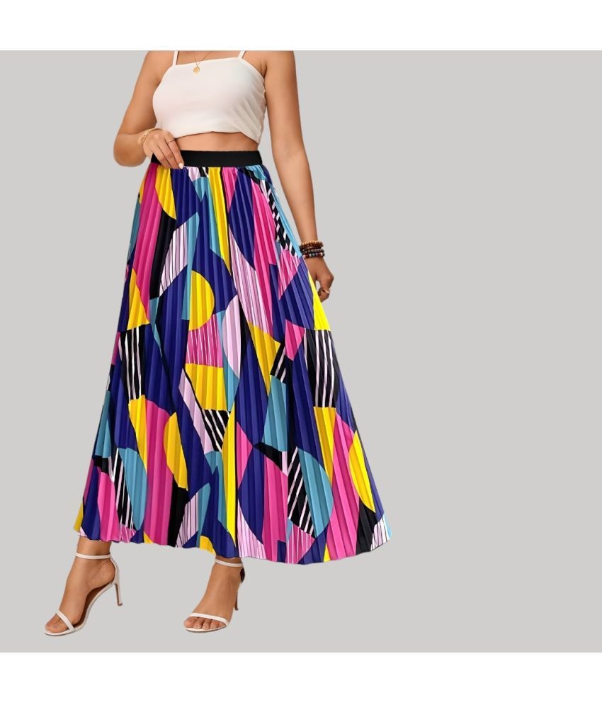     			RAIYANI FASHION Multi Color Polyester Women's Flared Skirt ( Pack of 1 )