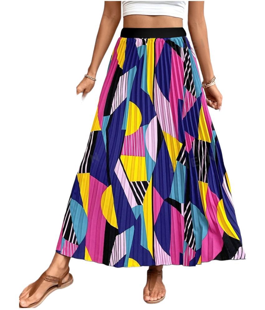     			RAIYANI FASHION Multi Color Polyester Women's Flared Skirt ( Pack of 1 )