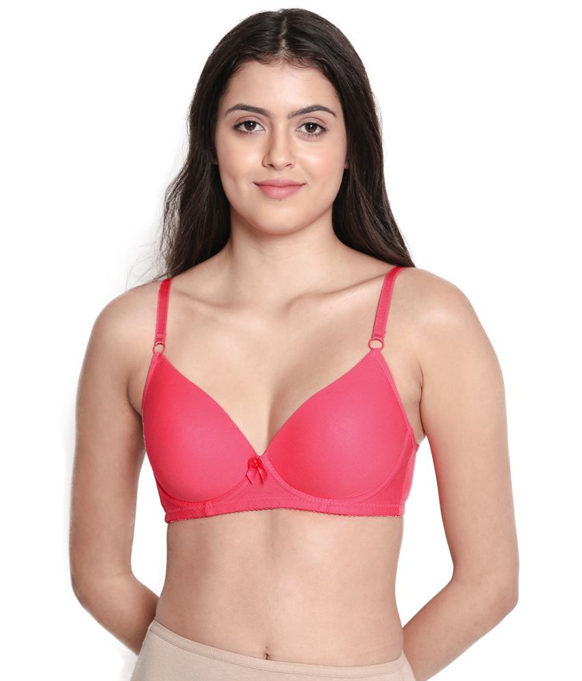     			Susie Cotton Blend Lightly Padded Women's T-Shirt Bra ( Fluorescent Pink )