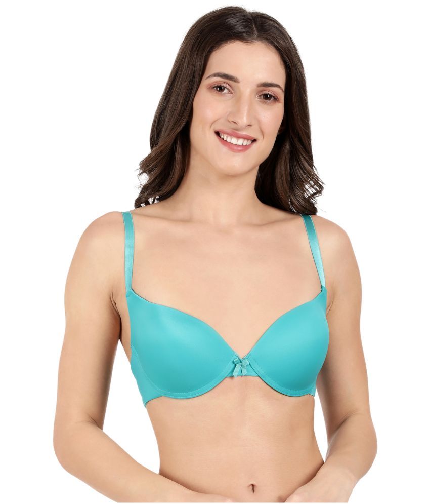     			Susie Pack of 1 Nylon Lightly Padded Women's Push Up Bra ( Teal )