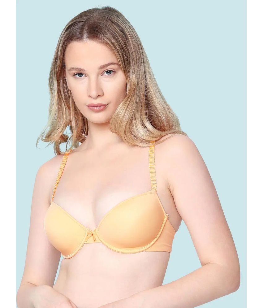     			Susie Nylon Lightly Padded Women's Push Up Bra ( Yellow )