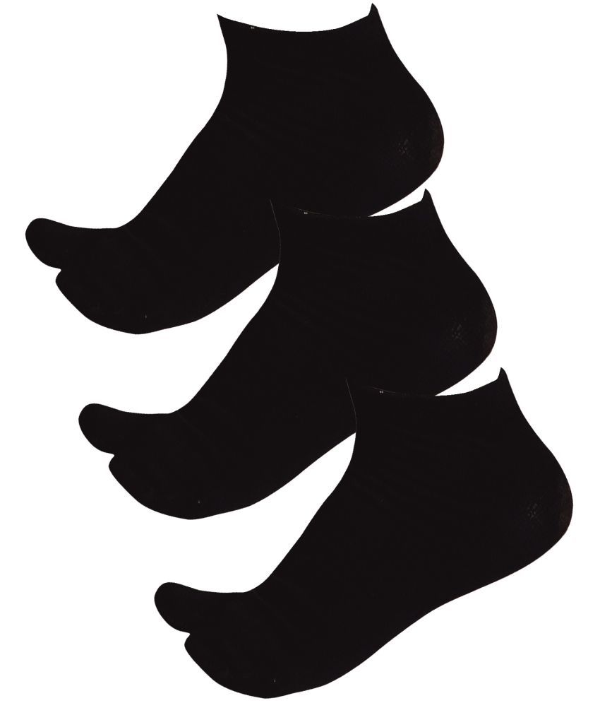     			Bodycare Black Cotton Blend Women's Ankle Length Socks ( Pack of 3 )