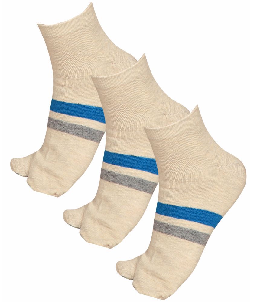     			Bodycare Gray Cotton Blend Women's Ankle Length Socks ( Pack of 3 )