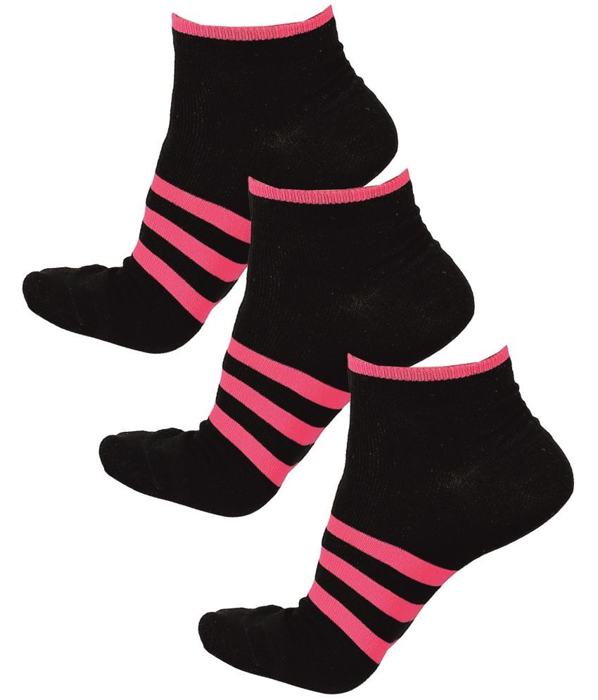     			Bodycare Pink Cotton Blend Women's Ankle Length Socks ( Pack of 3 )