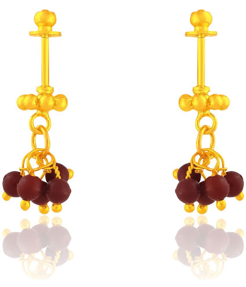    			LUV FASHION Maroon Threader Earrings ( Pack of 1 )