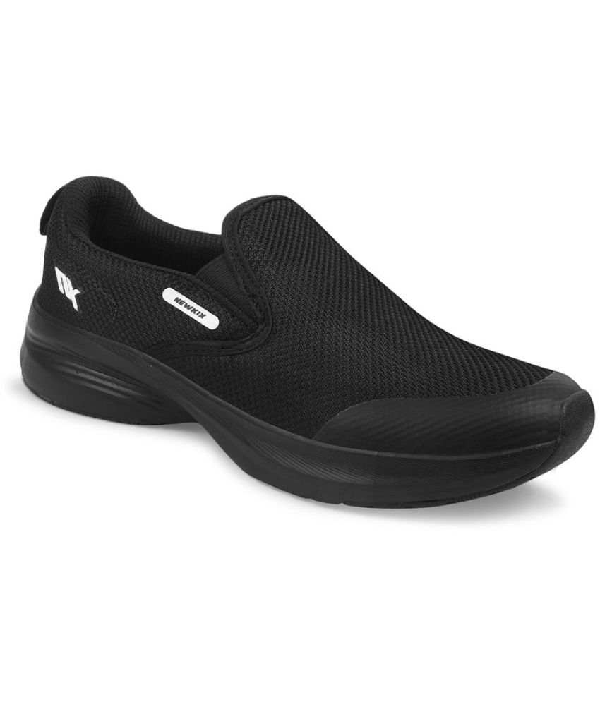     			Lakhani Aashirwad L-Kick-09_Black Black Men's Sports Running Shoes