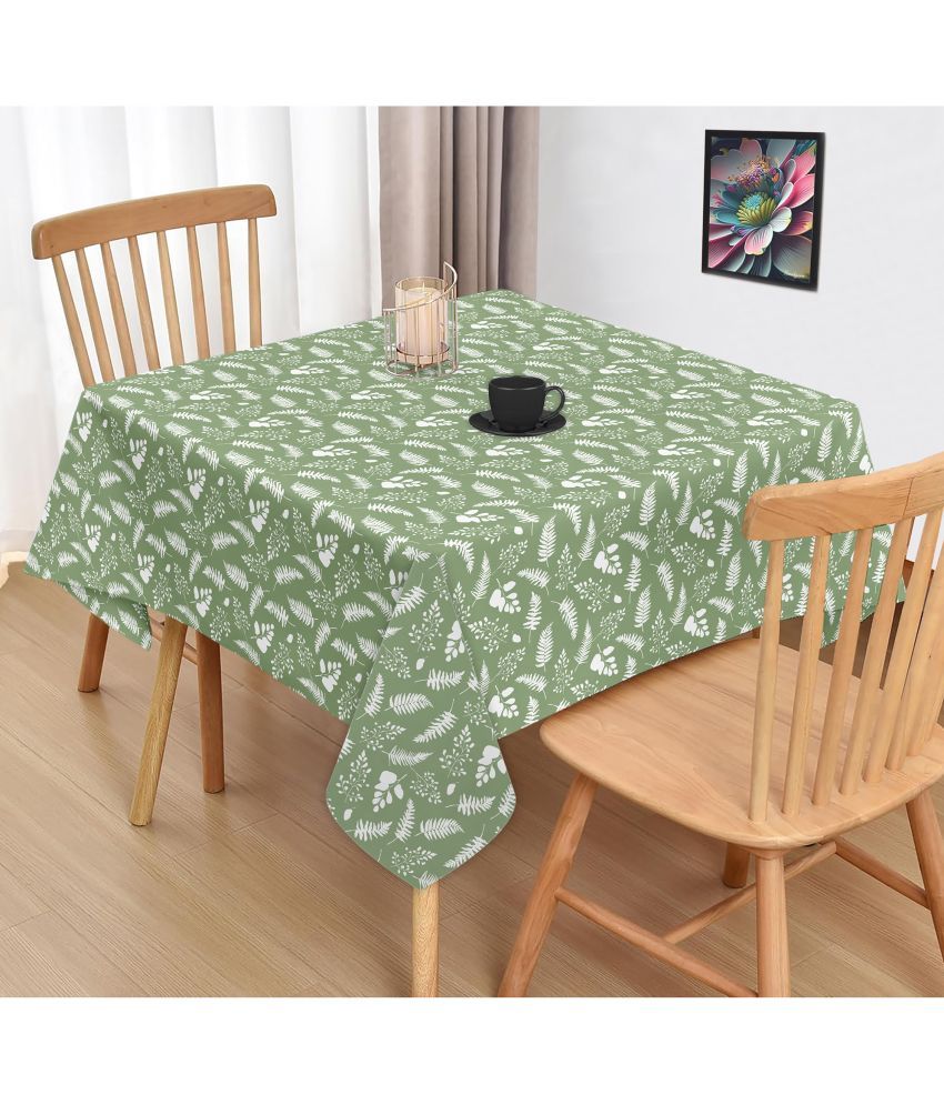     			Oasis Hometex Printed Cotton 2 Seater Square Table Cover ( 102 x 102 ) cm Pack of 1 Green