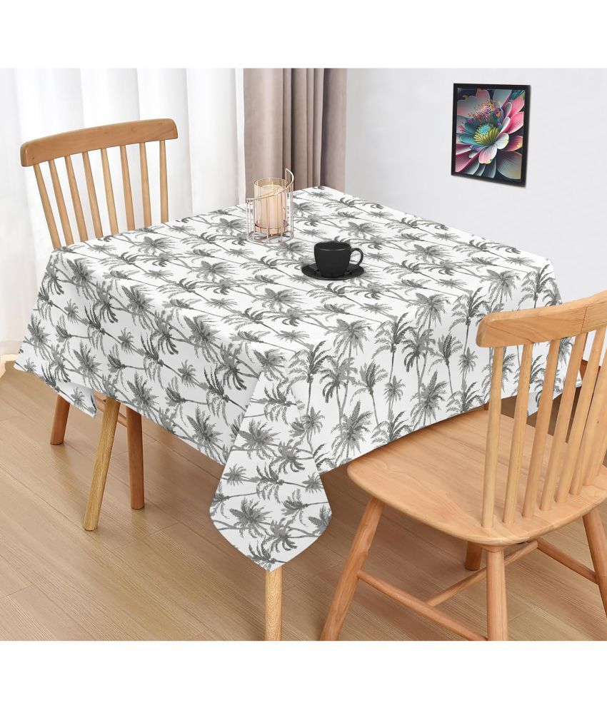     			Oasis Hometex Printed Cotton 2 Seater Square Table Cover ( 102 x 102 ) cm Pack of 1 Gray