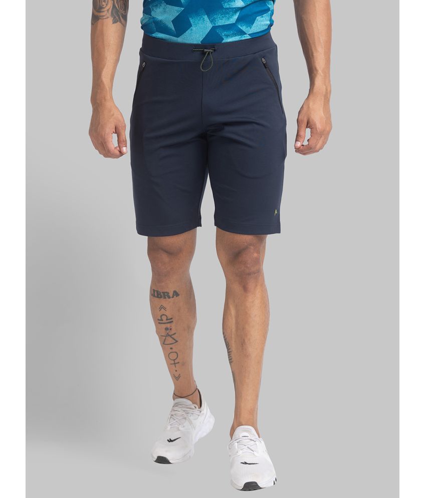     			Parx Blue Polyester Blend Men's Shorts ( Pack of 1 )