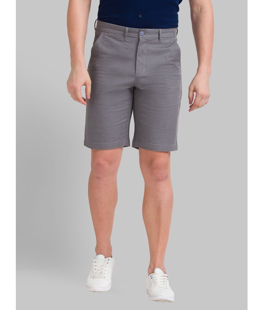     			Parx Grey Cotton Blend Men's Chino Shorts ( Pack of 1 )