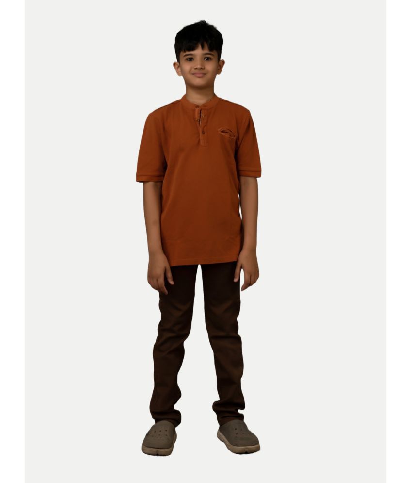     			Radprix Brown Cotton Boy's T-Shirt ( Pack of 1 )