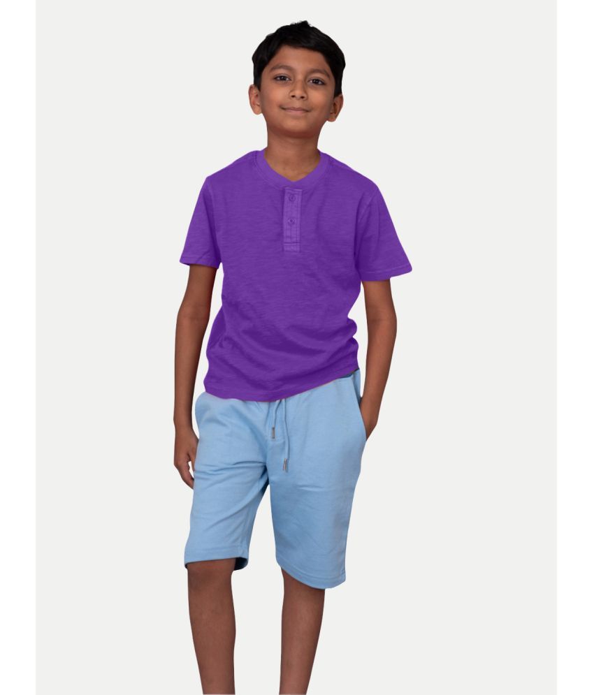     			Radprix Purple Cotton Boy's T-Shirt ( Pack of 1 )