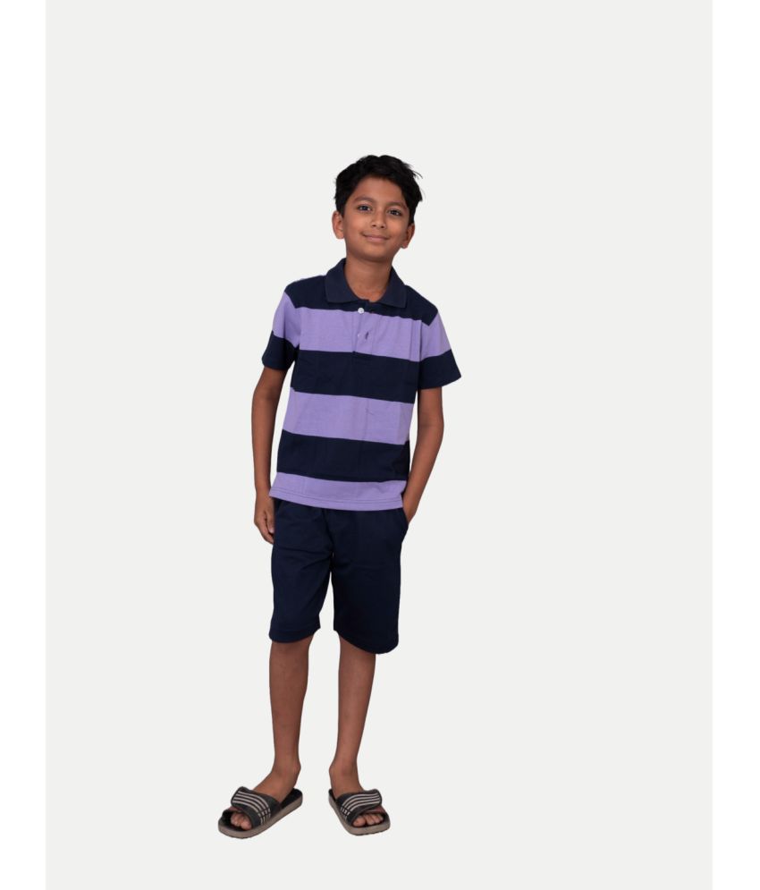     			Radprix Purple Cotton Boy's Polo T-Shirt ( Pack of 1 )