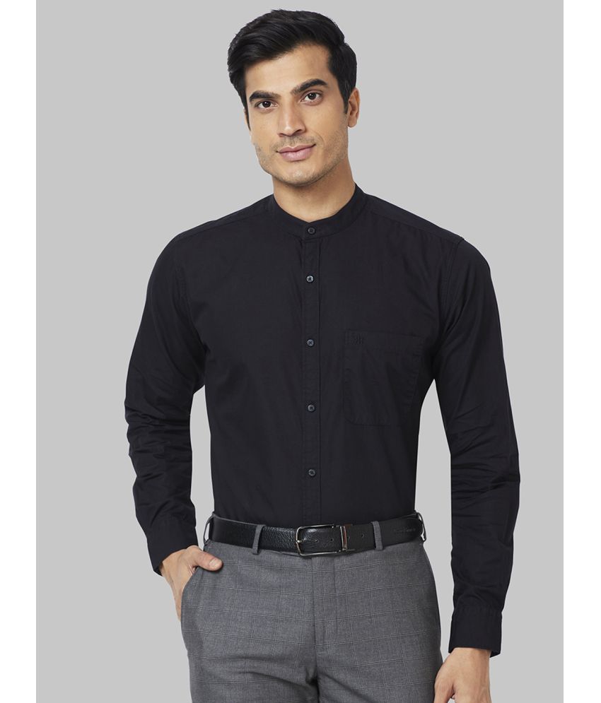     			Raymond 100% Cotton Slim Fit Solids Full Sleeves Men's Casual Shirt - Black ( Pack of 1 )