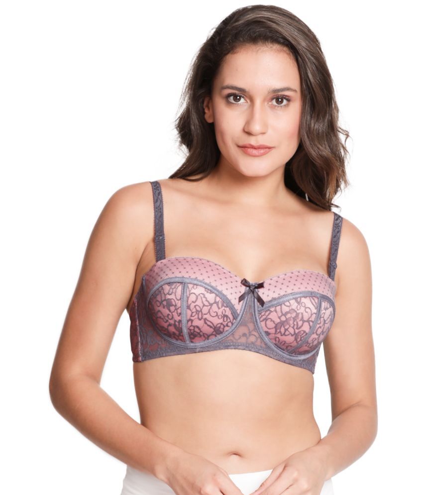     			Susie Dark Grey Nylon Lightly Padded Women's Everyday Bra ( Pack of 1 )