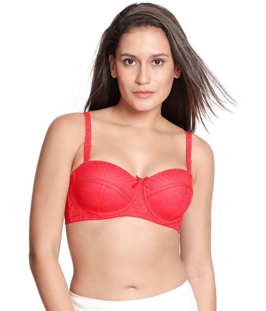     			Susie Nylon Lightly Padded Women's Everyday Bra ( Red )