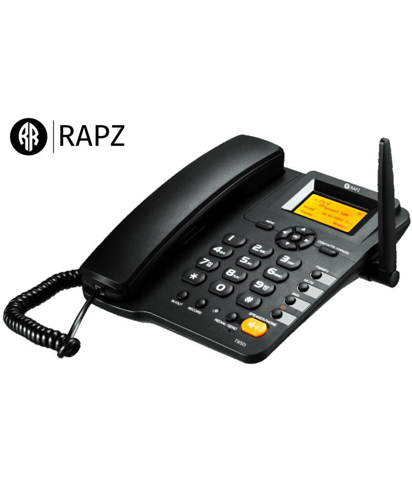     			rapz FUSION FW501 Wireless GSM Landline Phone ( Black )