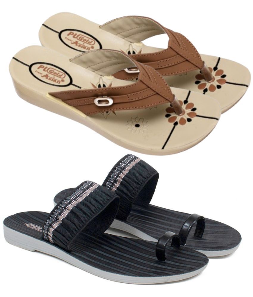     			ASIAN Tan Women's Slipper