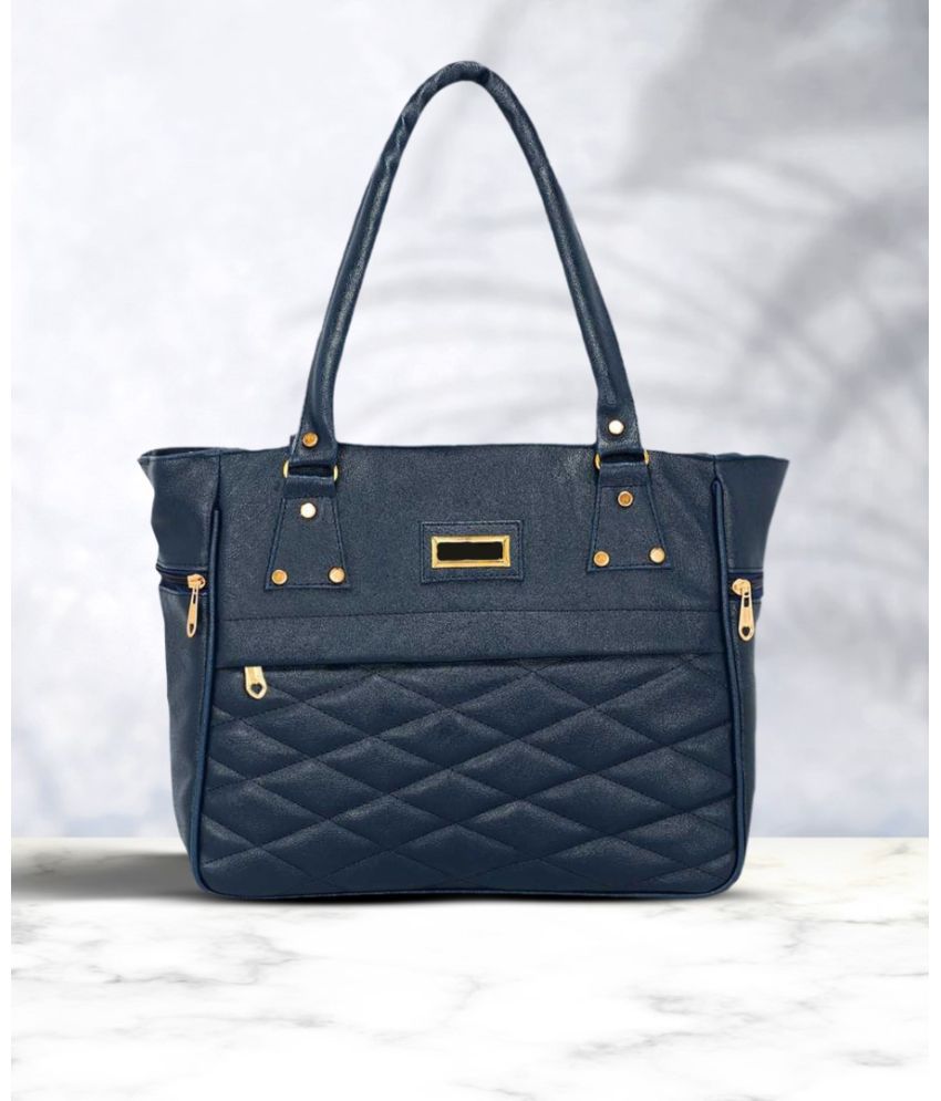     			Fargo Blue Artificial Leather Shoulder Bag