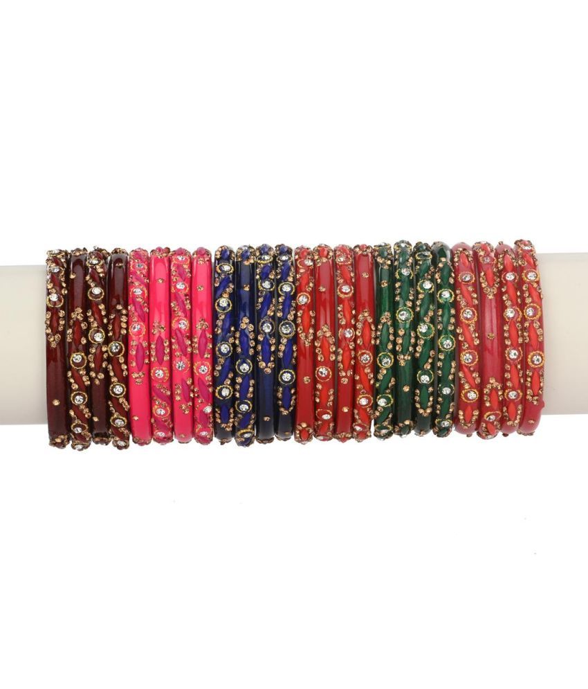     			Somil Multicolor Bangle Set ( Pack of 24 )