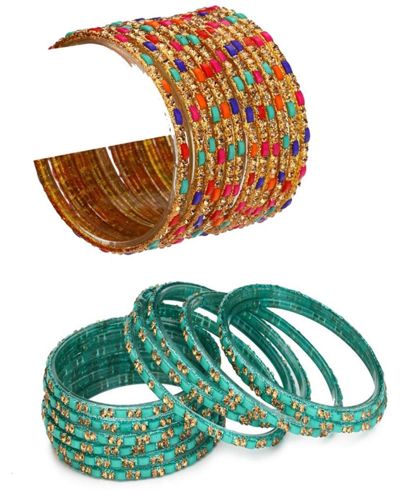     			Somil Multicolor Bangle Set ( Pack of 24 )