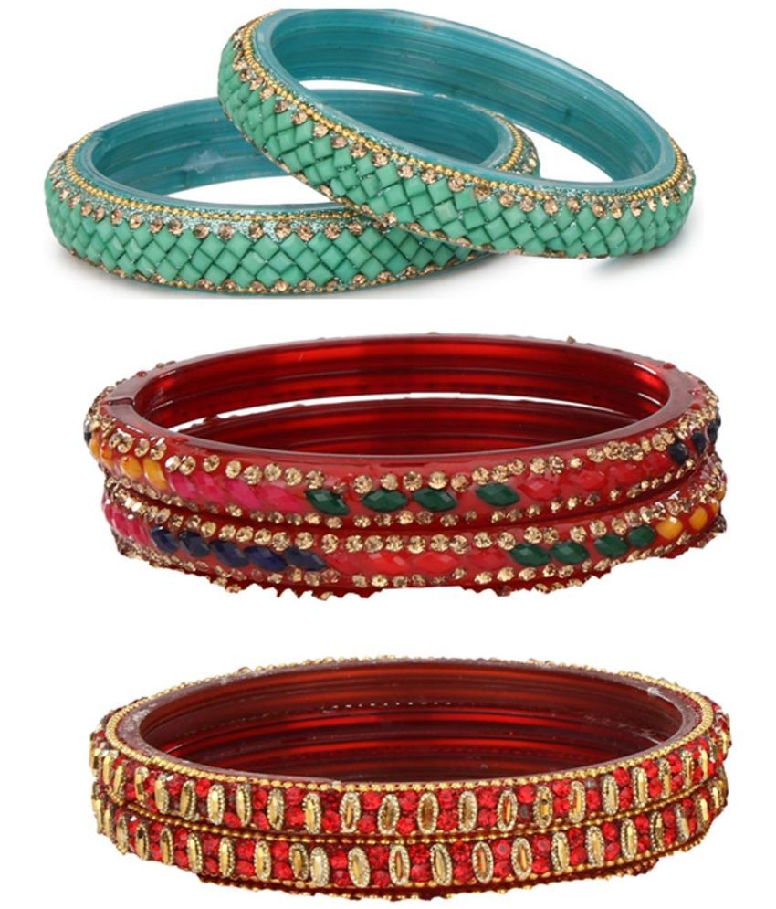     			Somil Multicolor Bangle Set ( Pack of 3 )