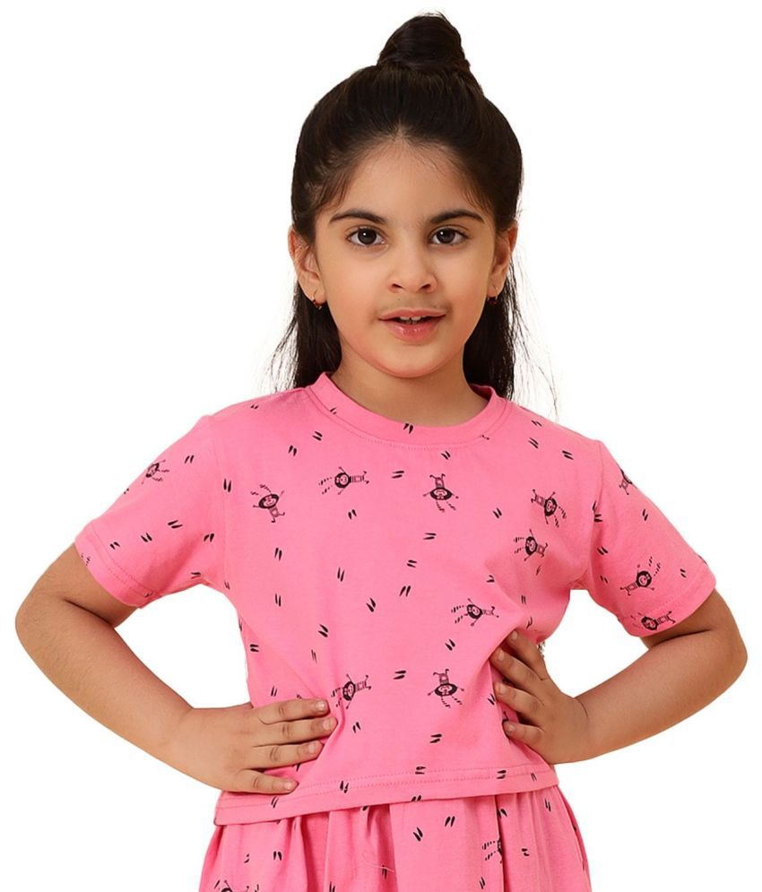     			Diaz Pink Cotton Girls Top ( Pack of 1 )