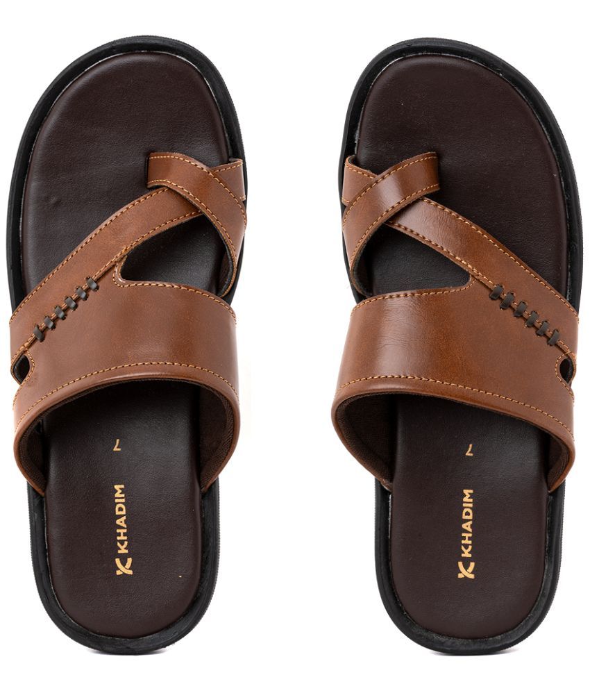     			KHADIM - Tan Men's Sandals