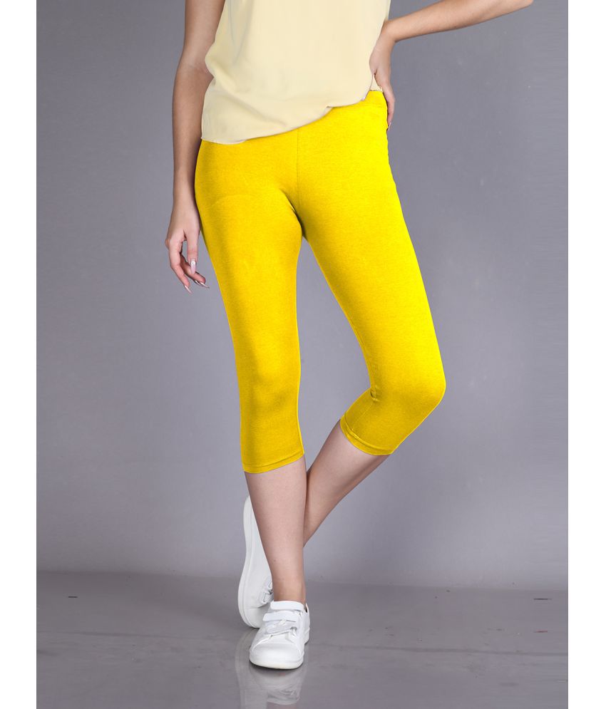     			LYRA - Yellow Cotton Women's Leggings ( Pack of 1 )