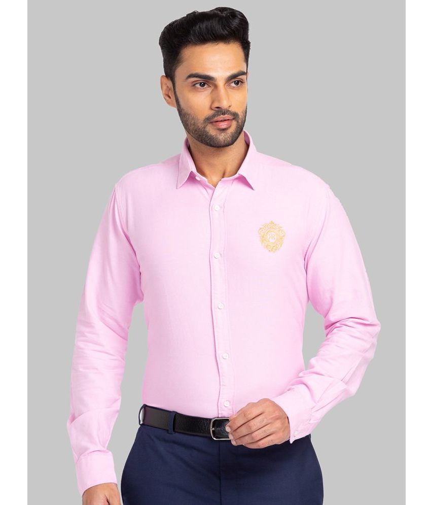     			Raymond 100% Cotton Slim Fit Solids Full Sleeves Men's Casual Shirt - Pink ( Pack of 1 )