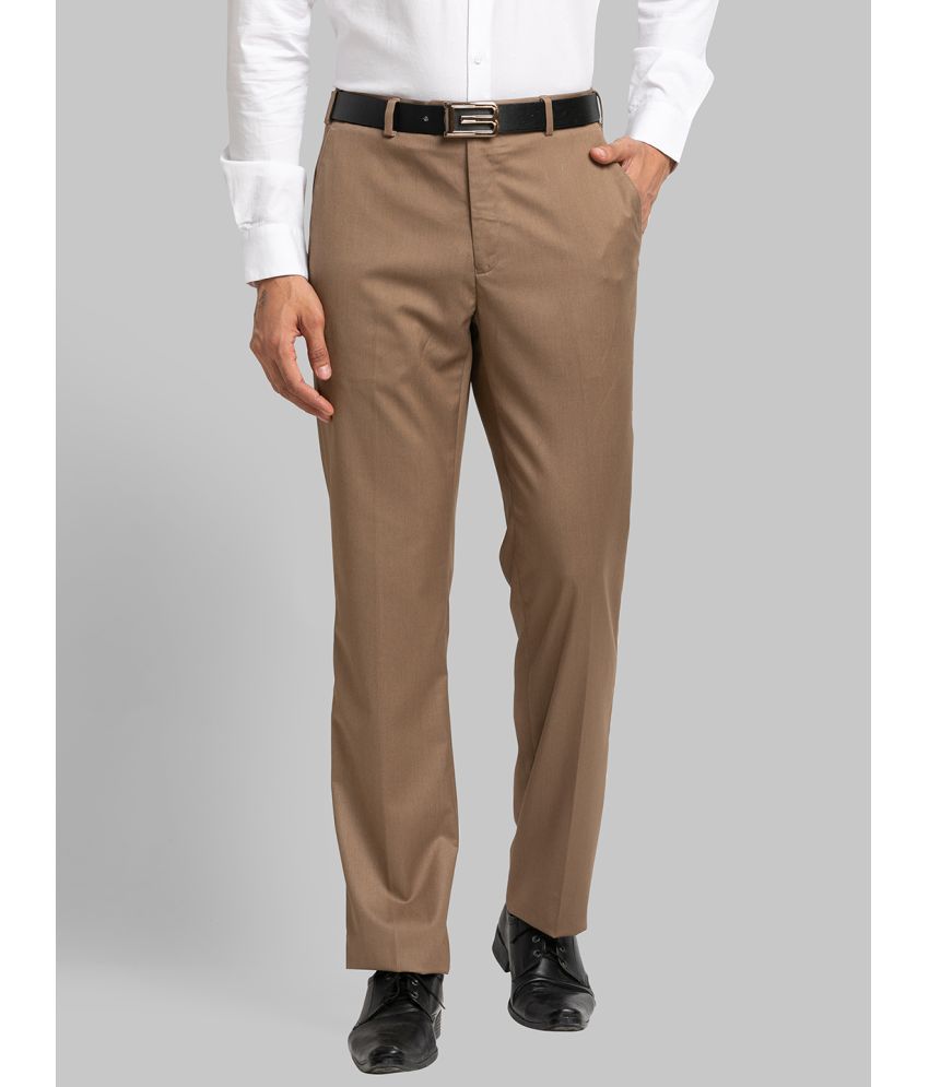     			Raymond Skinny Flat Men's Formal Trouser - Brown ( Pack of 1 )