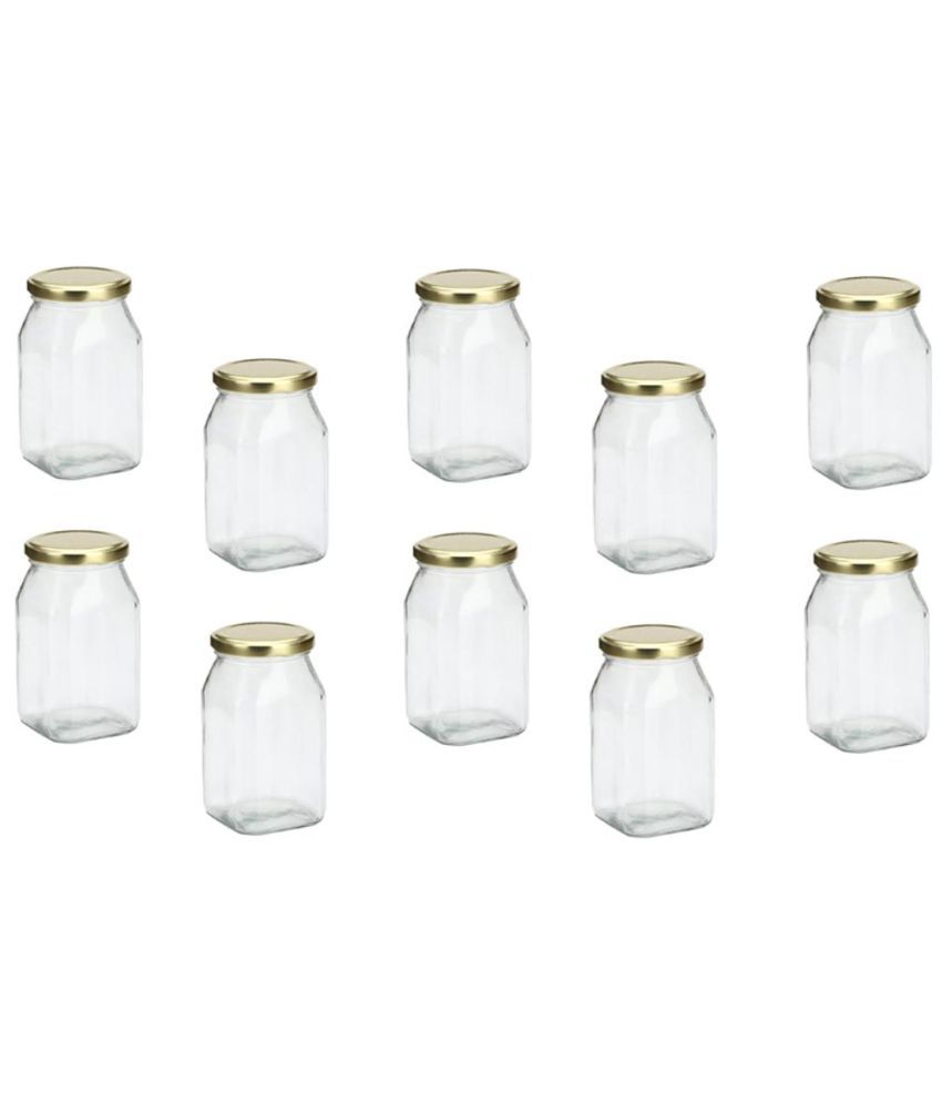     			Somil Glass Container Jar Glass Transparent Utility Container ( Set of 10 )