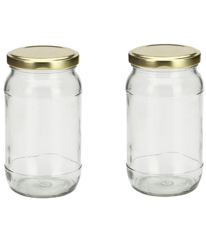     			Somil Glass Container Jar Glass Transparent Utility Container ( Set of 2 )