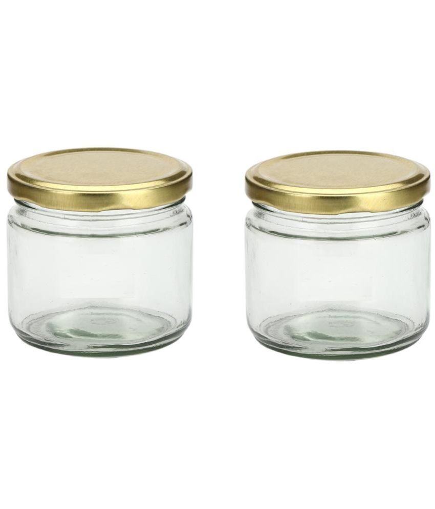     			Somil Glass Container Jar Glass Transparent Utility Container ( Set of 2 )