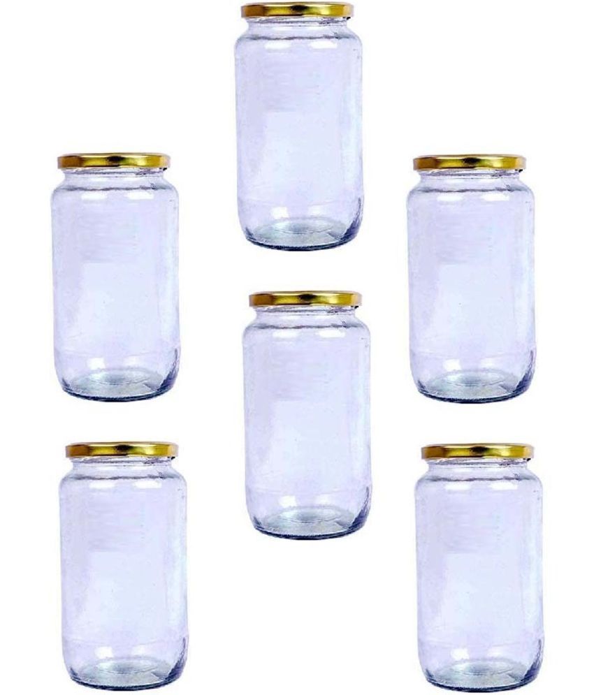     			Somil Glass Container Jar Glass Transparent Utility Container ( Set of 6 )