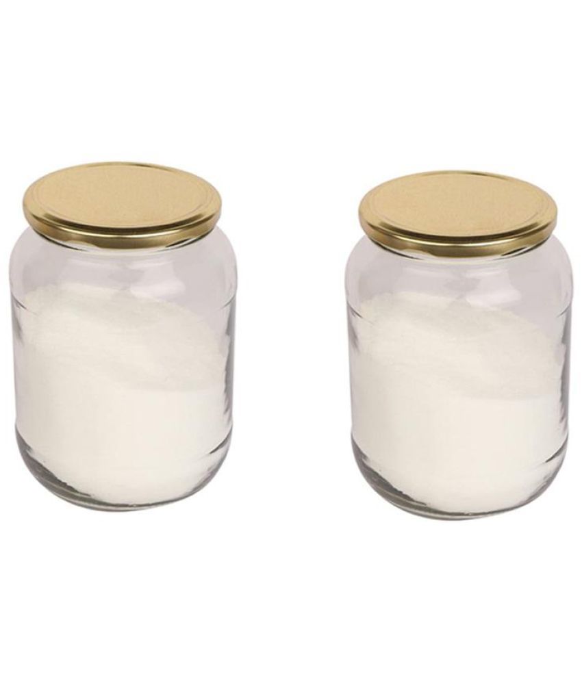     			Somil Glass Container Jar Glass Transparent Utility Container ( Set of 2 )