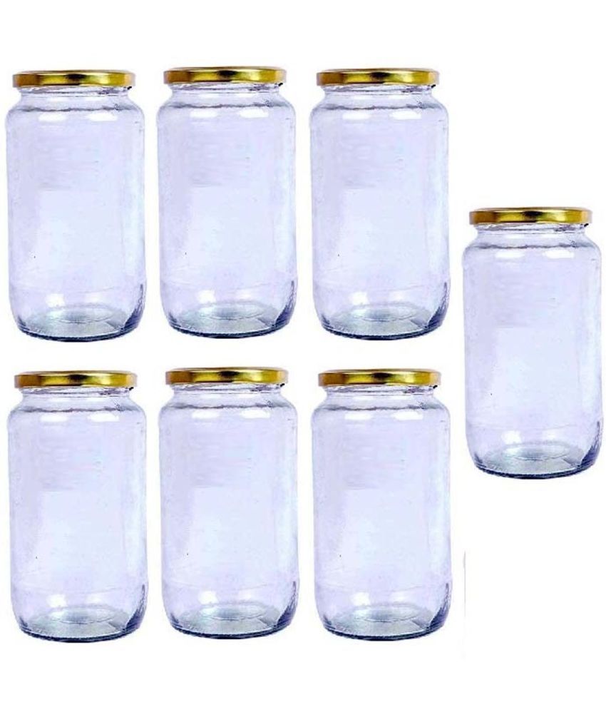     			Somil Glass Container Jar Glass Transparent Utility Container ( Set of 7 )