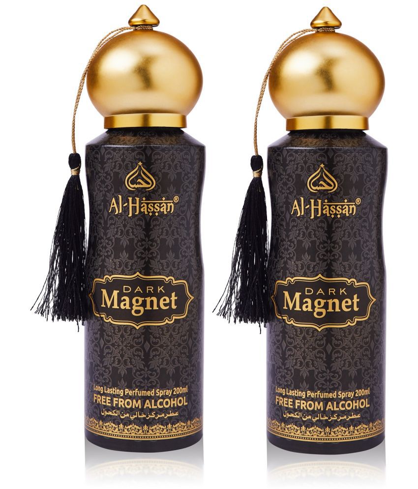     			Al - Hassan Dark Magnet Body Spray for Unisex 400 ml ( Pack of 2 )