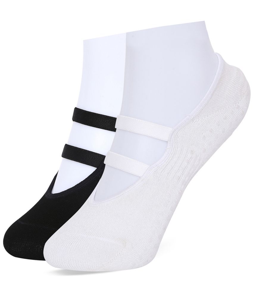     			Balenzia Black,White Blended Women's Anti-Skid (Yoga/Dance) ( Pack of 2 )