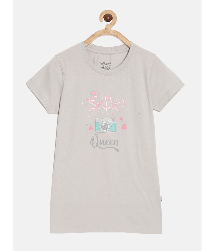     			Dixcy Slimz Light Grey Cotton Girls T-Shirt ( Pack of 1 )