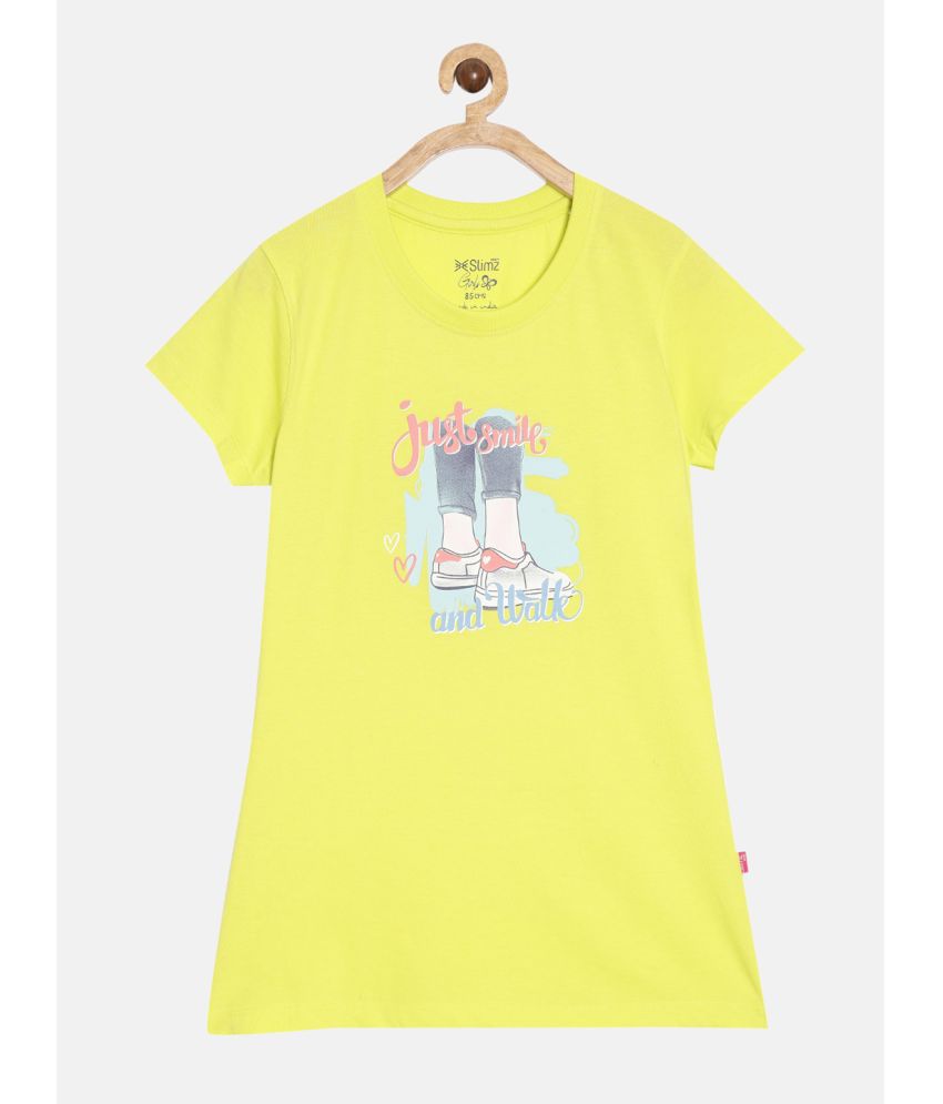     			Dixcy Slimz Yellow Cotton Girls T-Shirt ( Pack of 1 )