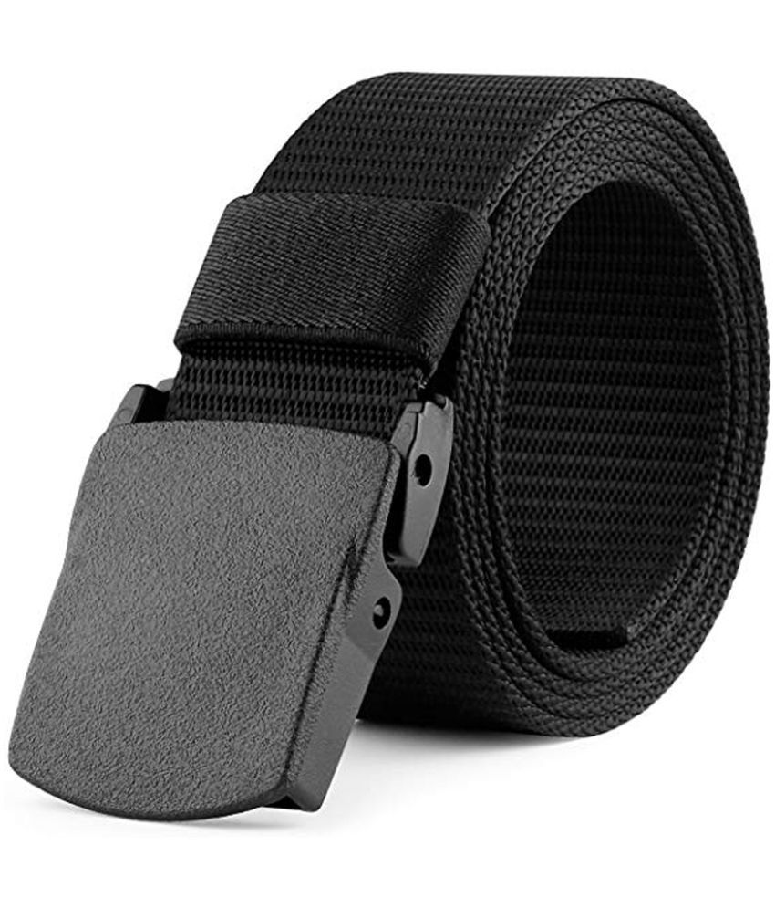     			Edifier - Black Canvas Men's Casual Belt ( Pack of 1 )
