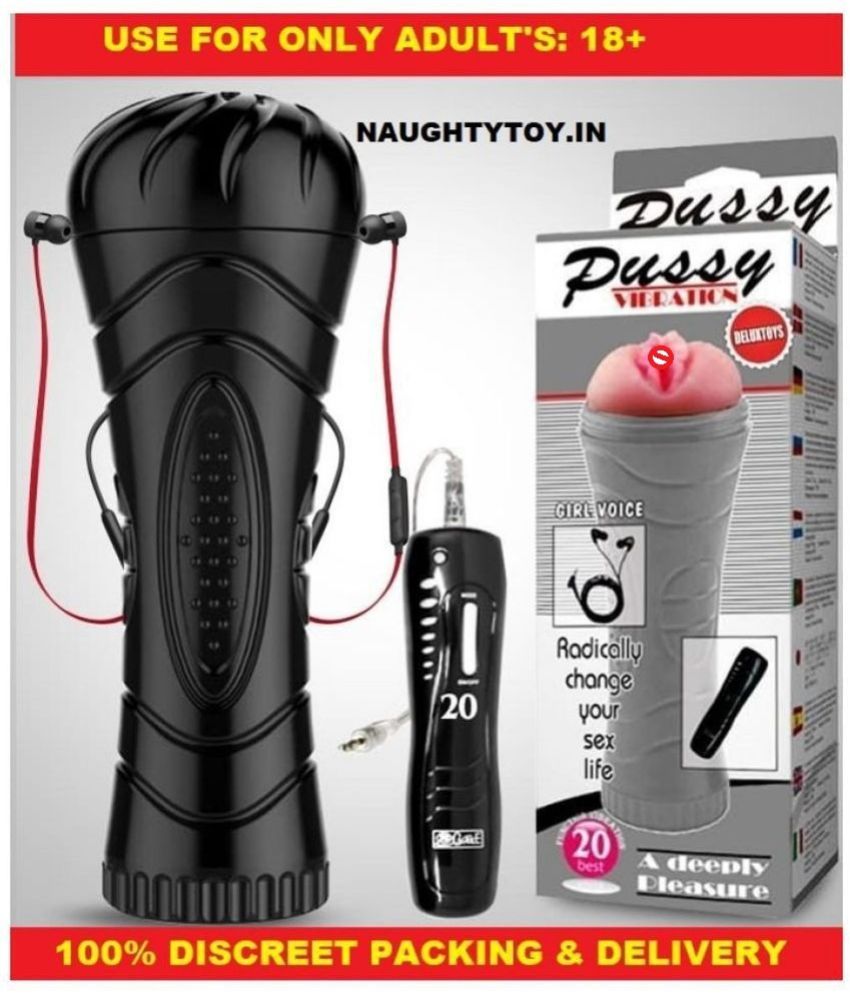     			KAMAHOUSE Flashlight Pocket Pussy inch Soft & Real Pussy With Sexy Sound Sex toy For men + Black Egg Vibrator with remote multispeed egg