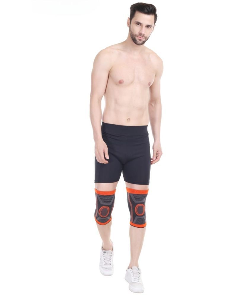     			Longlife Unisex Sports Knee Supports Pair of 1 Multicolor ( Free Size - Size )