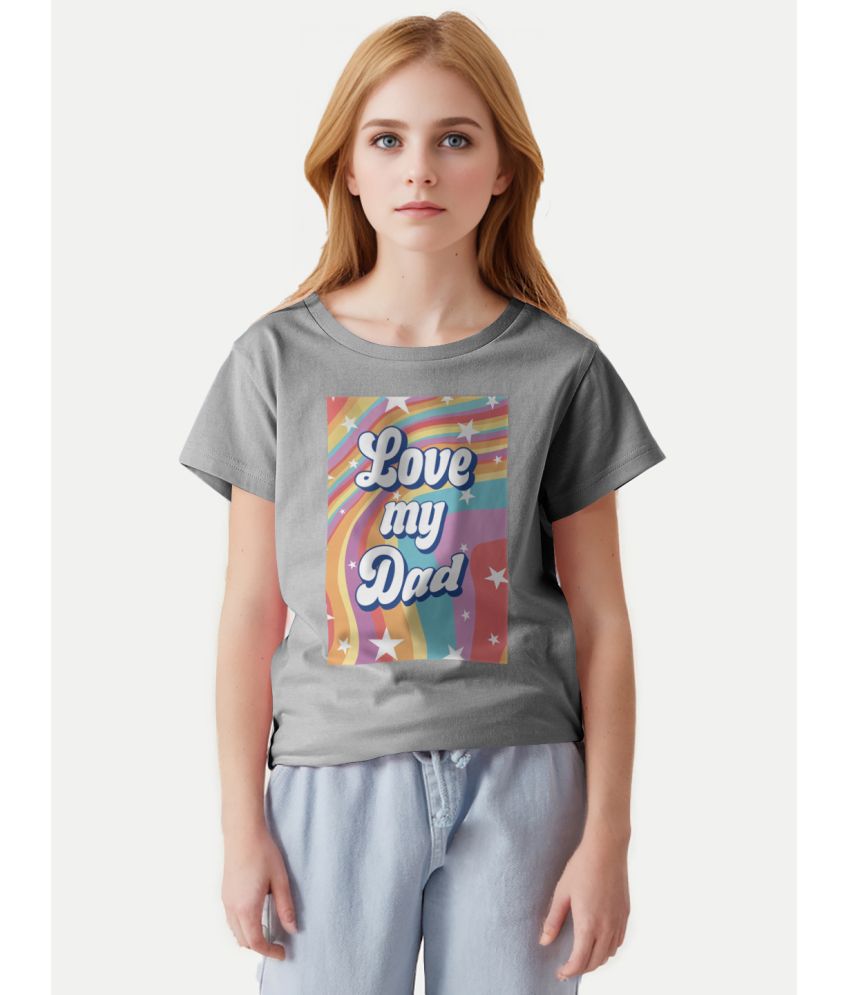     			Radprix Silver Cotton Blend Girls T-Shirt ( Pack of 1 )