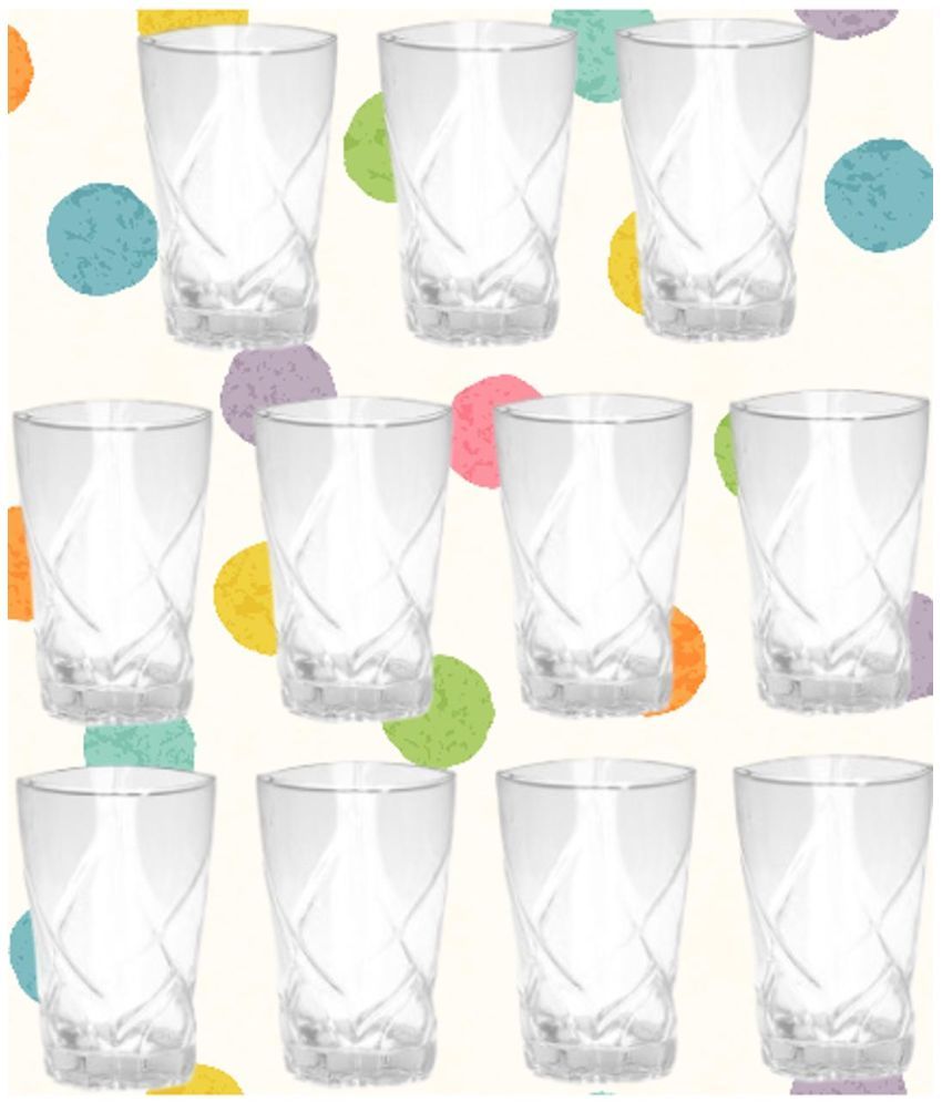     			Somil Drinking Glass Glass Glasses Set 280 ml ( Pack of 11 )